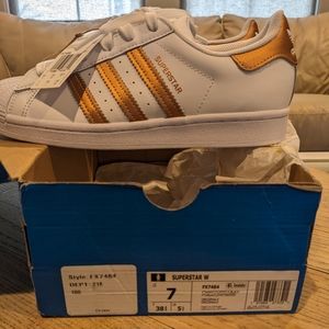Adidas gold strip women's size 7